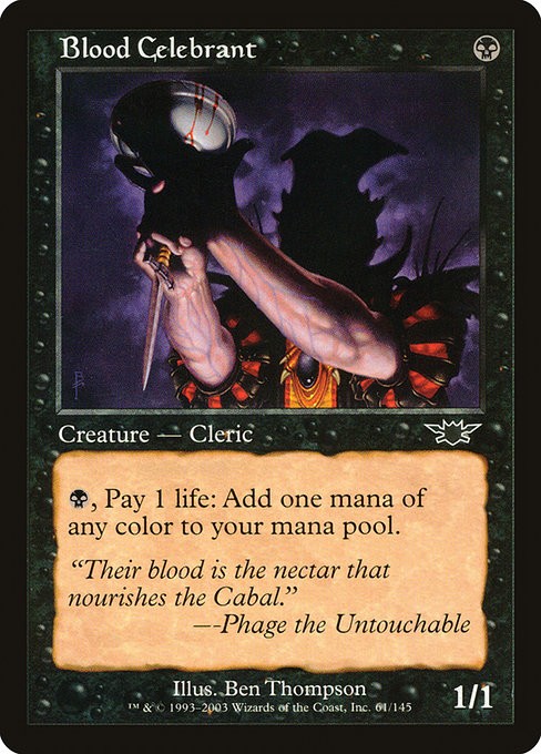 Blood Celebrant NonFoil Legions 61 NM MTG