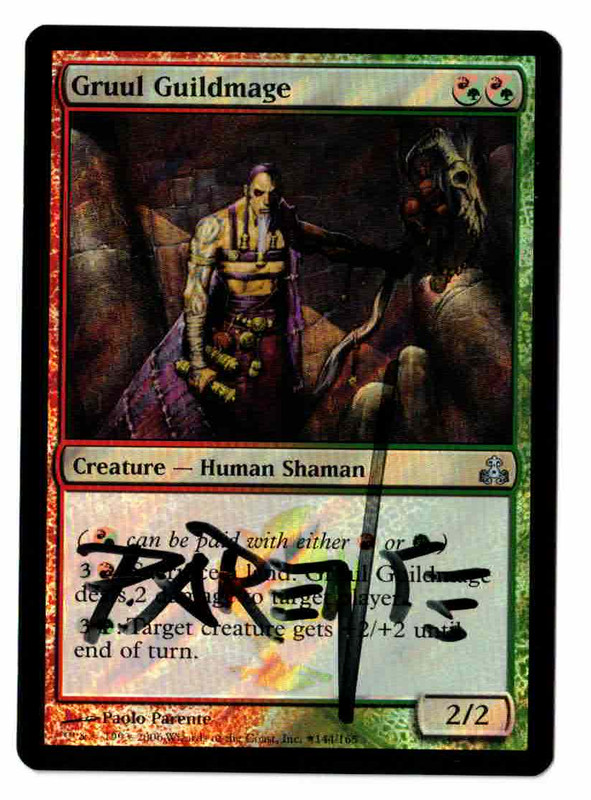 Gruul Guildmage Launch Party Promos Foil signed by artist Paolo Parente!