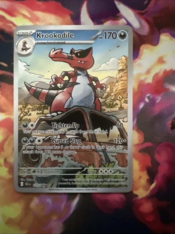 Krookodile – Holo Illustration Rare SV: Black Bolt 137/086 NM