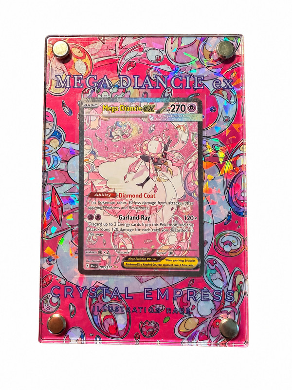 Mega Diancie ex 282/217 Card Included Holographic Extended Art Acrylic Display gallery