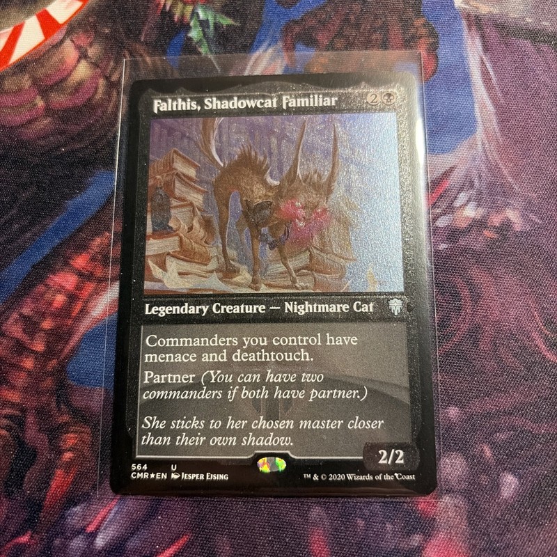 Falthis, Shadowcat Familiar – Foil Etched CMR NM MTG