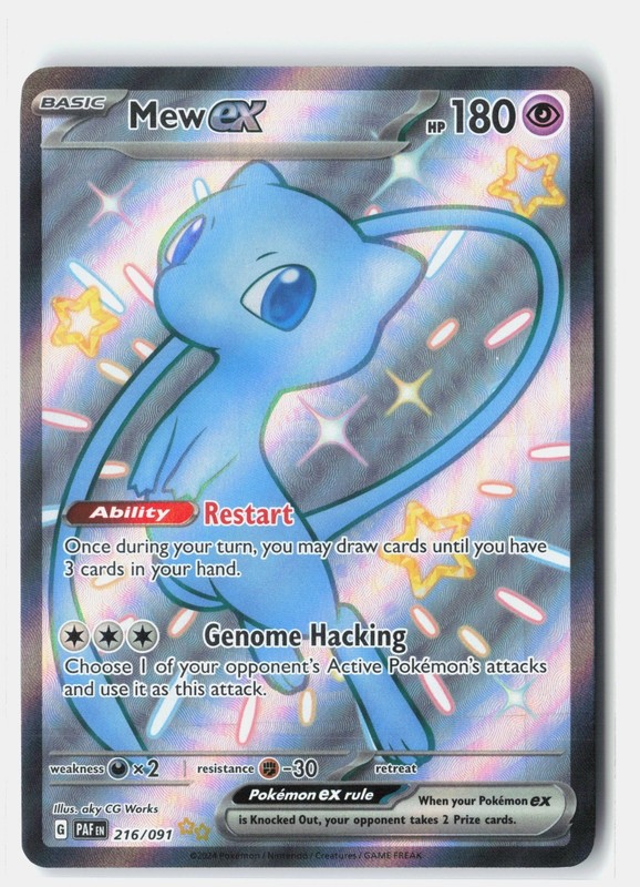 Mew ex Shiny Ultra Rare Holo SV: Paldean Fates 216/091 NM