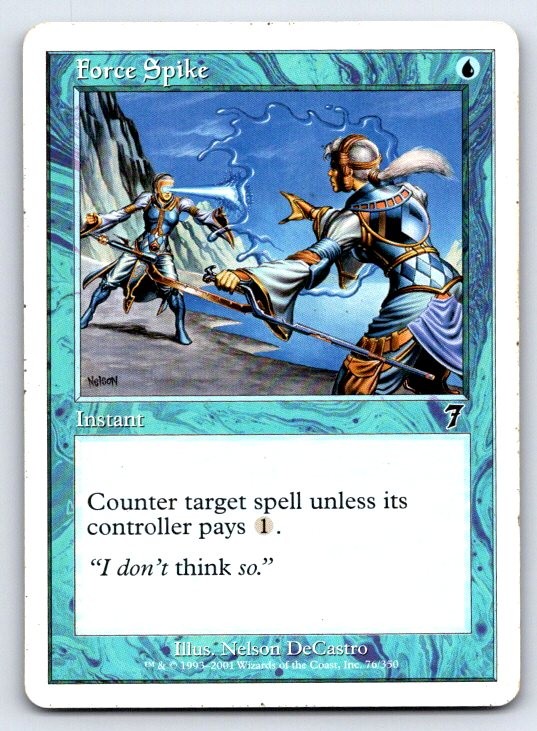 Force Spike 76 Common 7th Edition Magic: The Gathering Lightly Played