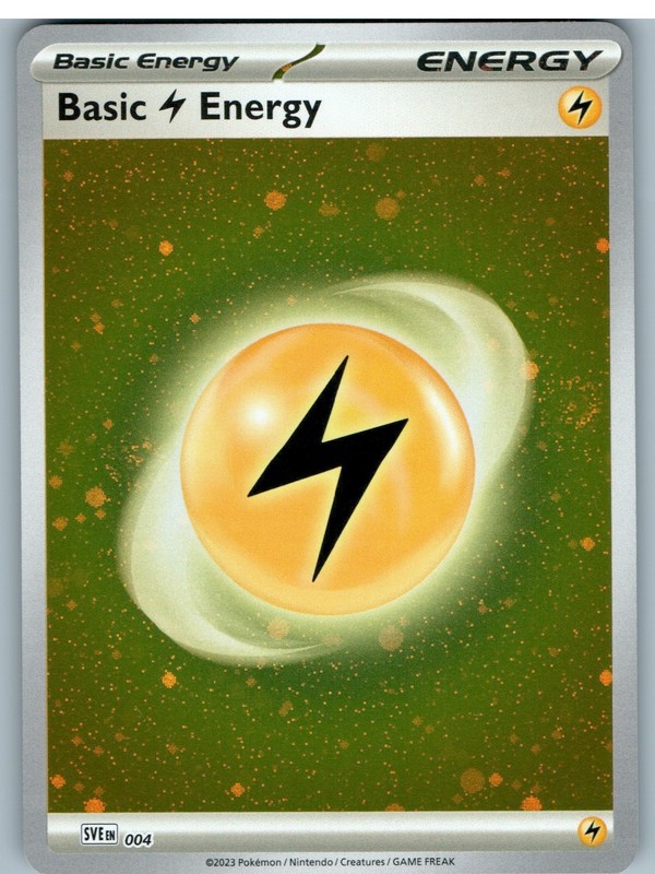 Basic Lightning Energy (Cosmos Holo) Common SVE: Scarlet & Violet Energies 004 N