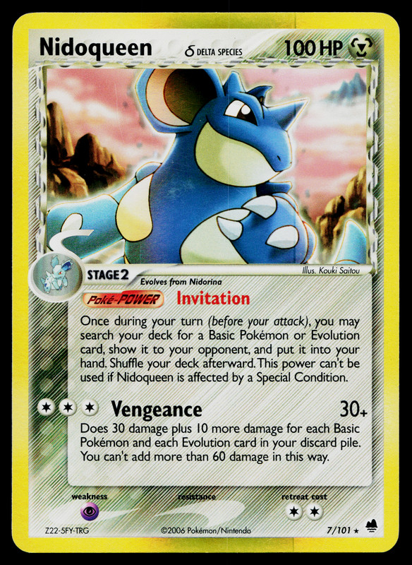 NIDOQUEEN 7/101 EX DRAGON FRONTIERS POKEMON TCG