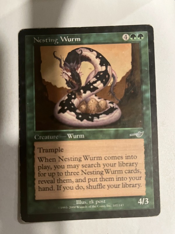 Nesting Wurm – Nemesis – Magic the Gathering MTG Nice!
