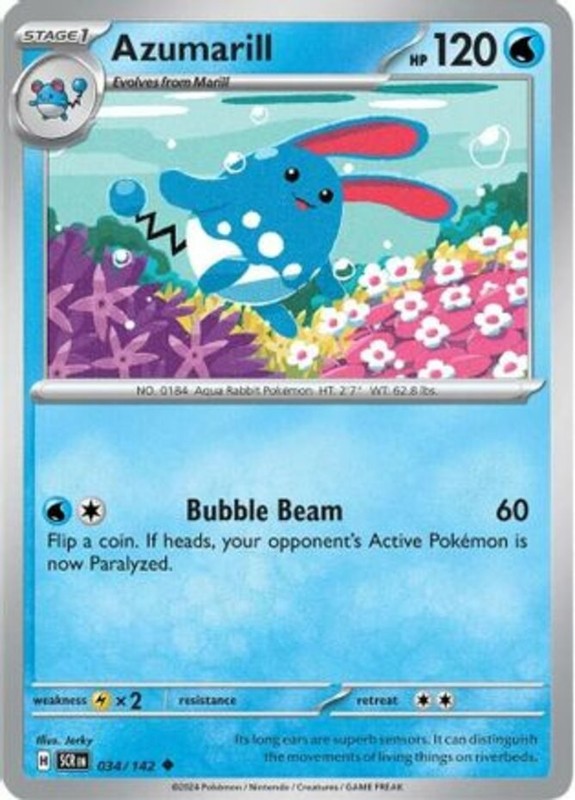 Azumarill – 034/142 – Uncommon – Reverse Holo – Lightly Played