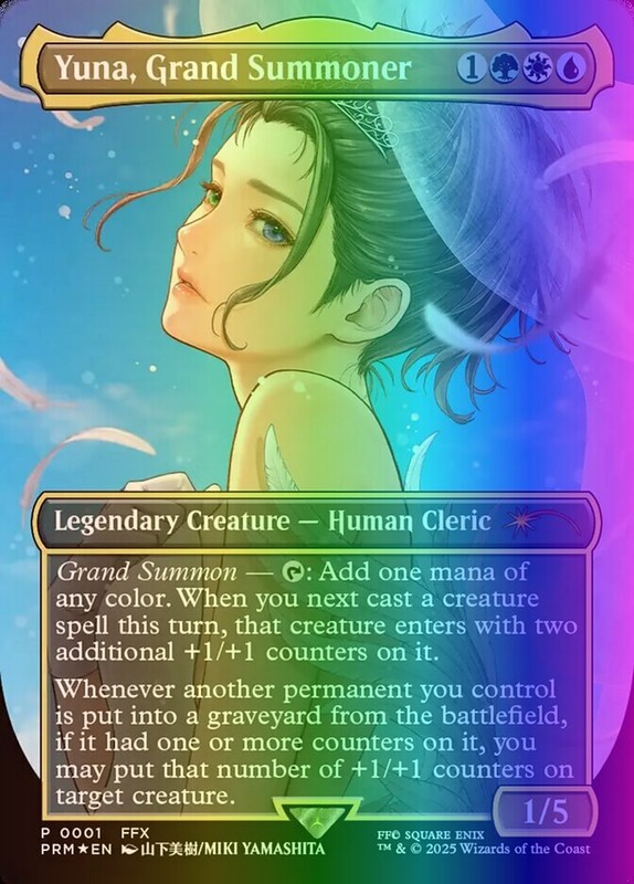 MTG Yuna, Grand Summoner (16/14) Wizards Play Network 2025 LP FOIL