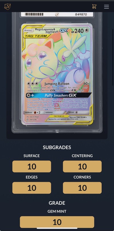Mega Lopunny & Jigglypuff Gx Secret Rare #261 Cosmic Eclipse Ace 10 gallery