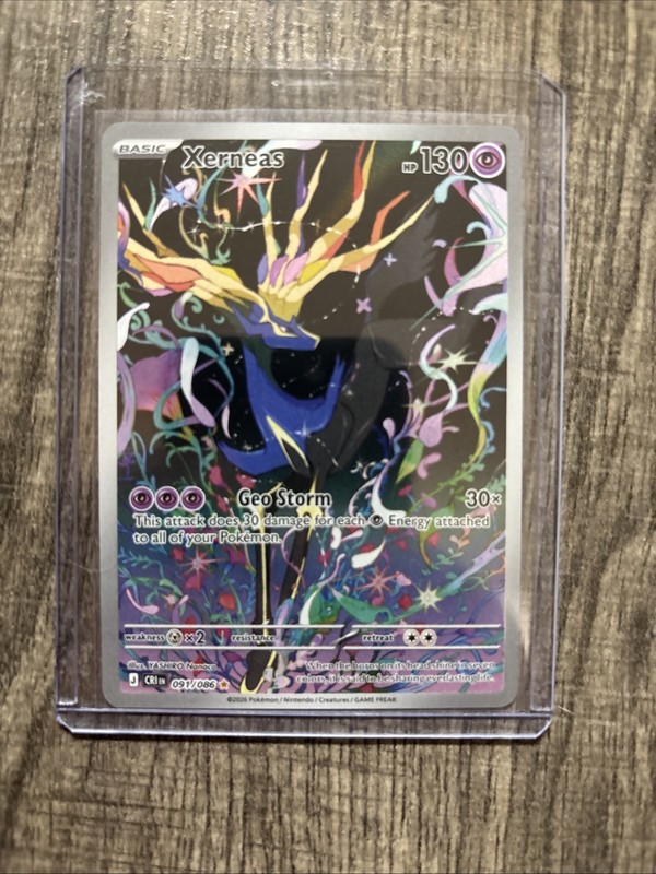Pokemon TCG – ME04: Chaos Rising (CRI) Xerneas – 091/086 In Hand Ready To Ship