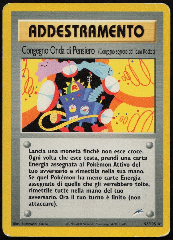 RARE NEO DESTINY 96/105 ITALIAN GD 2002 POKEMON WOTC THOUGHT WAVE DEVICE