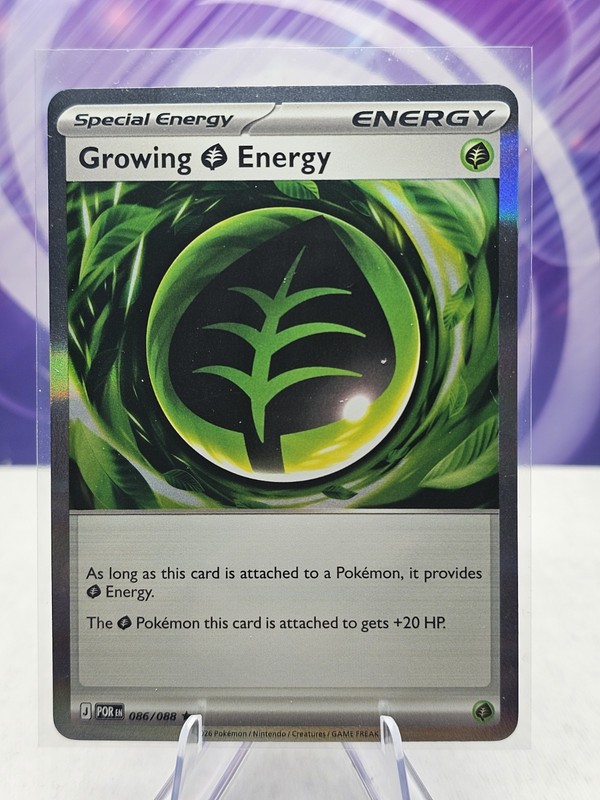 Growing Grass Energy Rare Holo 086/088 Pokemon Perfect Order NM