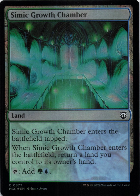 MTG Simic Growth Chamber (Ripple Foil) Foil NM MH3 Commander
