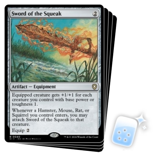 SWORD OF THE SQUEAK X4 Bloomburrow: Commander Magic MTG MINT CARD