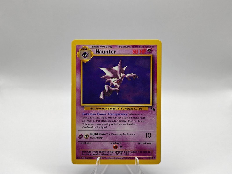 Haunter 21/62 Fossil Unlimited Card NM Rare 1999 Pokemon TCG Non Holo LP+