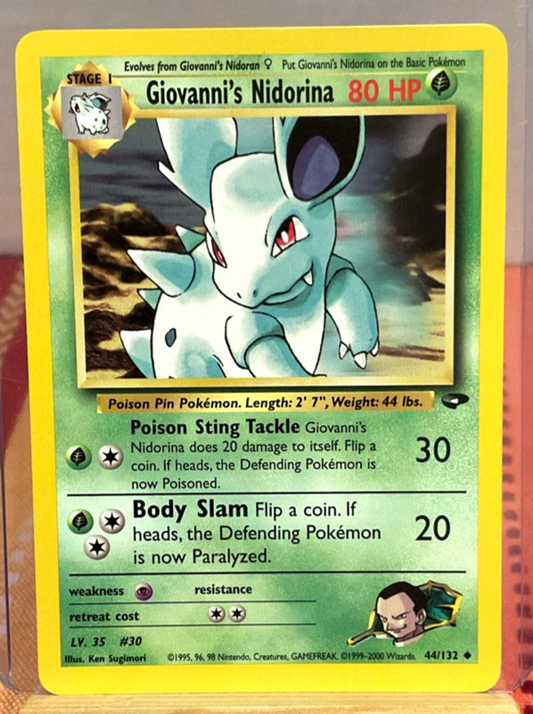 POKEMON Giovanni’s Nidorina 44/132 Gym Challenge Set, Uncommon, NM Condition
