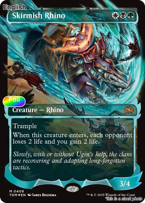 Skirmish Rhino (Showcase) EN [TDM – 408] – NM [Foil] TCG MTG