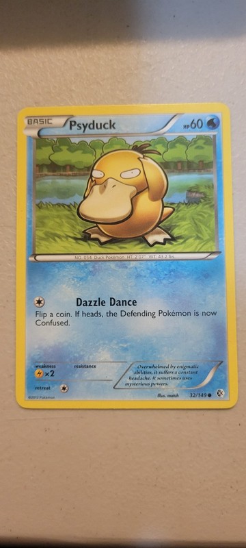 Pokemon TCG Psyduck 32/149 Boundaries Crossed 2012 English Common Regular gallery
