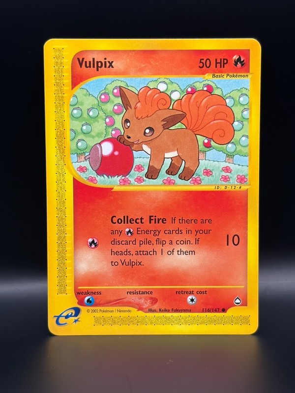 Pokémon Vulpix Aquapolis 116/147 Basic 50 HP Common 2003 English Card – LP