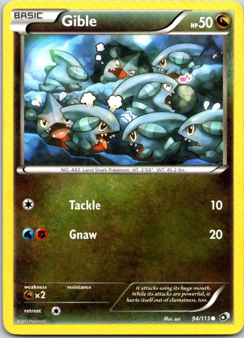 Gible Common Legendary Treasures 94/113 LP