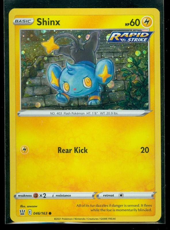 Pokemon SHINX 046/163 Battle Styles – COSMOS HOLO PROMO – – MINT