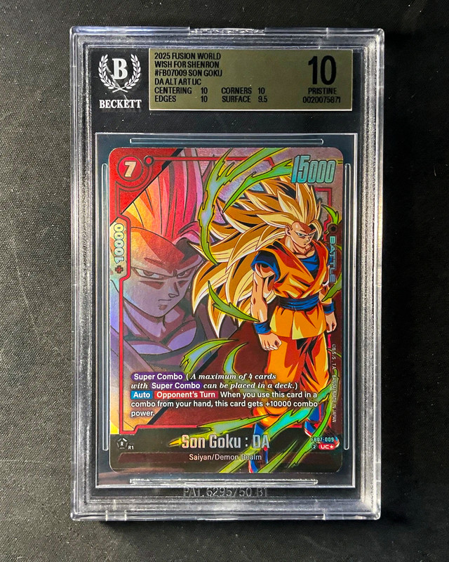 2025 FUSION WORLD WISH FOR SHENRON FB07-009 SON GOKU: DA UC ALT ART BGS 10