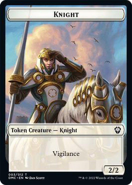 MTG {Knight Token} (Vigilance) // {Zombie Knight Token} – Dominaria United
