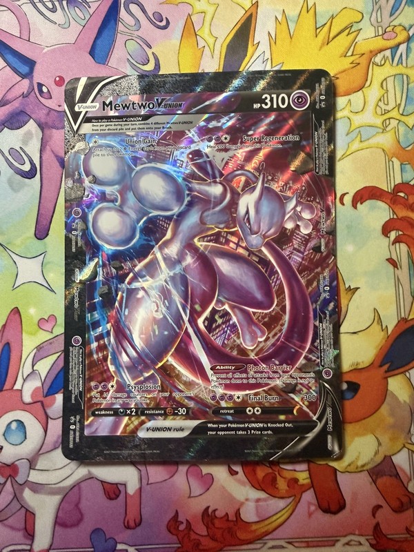POKEMON TCG MEWTWO V-UNION SWSH161 BLACK STAR PROMO JUMBO
