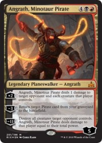 MTG Angrath, Minotaur Pirate – Foil, Rivals of Ixalan, Lightly Played, English