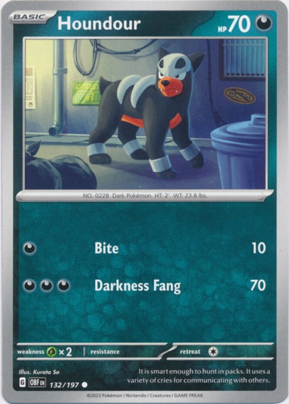 Houndour – 132/197 – Common – Near Mint