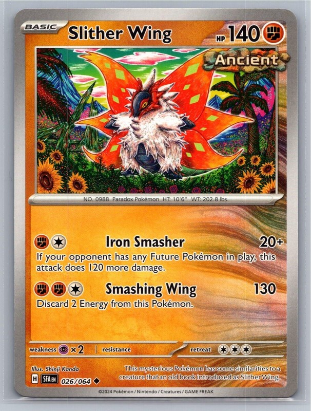 Slither Wing 026/064 Uncommon Shrouded Fable Pokemon Near Mint