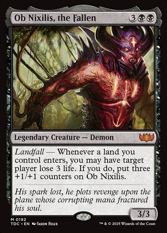Ob Nixilis, the Fallen 192 – NM – Tarkir: Dragonstorm Commander – MTG