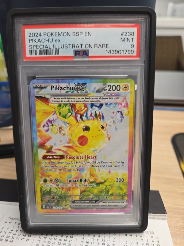 2024 Pokemon SSP EN #238 Pikachu ex Special Illustration Rare PSA 9 MINT