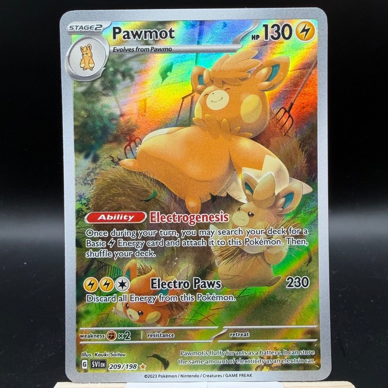 Pokemon TCG Pawmot Illustration Rare SV01: Scarlet & Violet Base Set 209/198 202