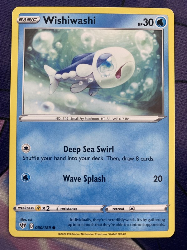 Pokemon TCG Darkness Ablaze Wishiwashi 050/189