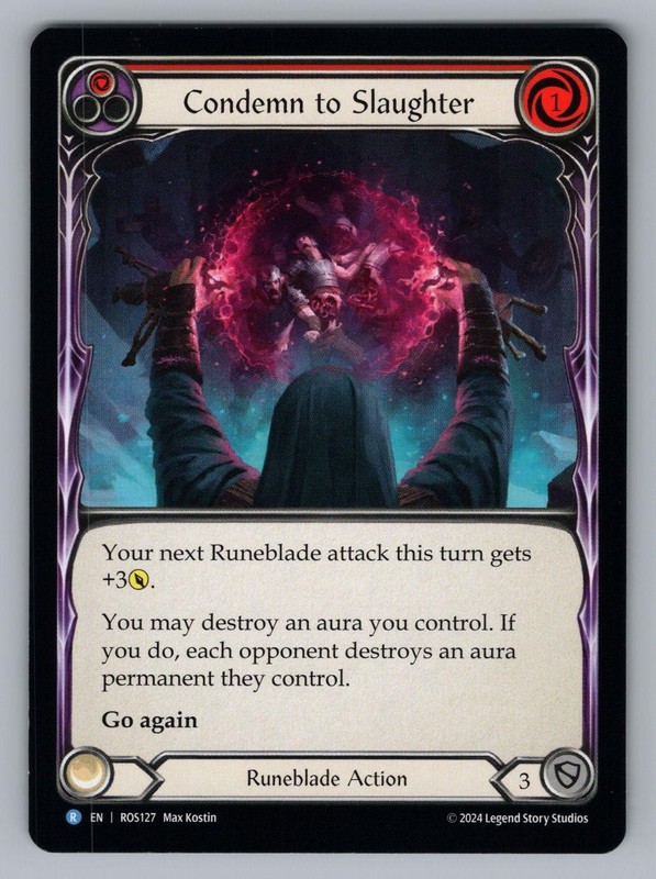 CONDEMN TO SLAUGHTER (RED) ROS127 R FLESH AND BLOOD NM TOMASZ JEDRUSZEK”)