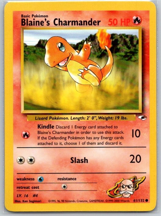 Blaine’s Charmander 061/132 Gym Heroes LP