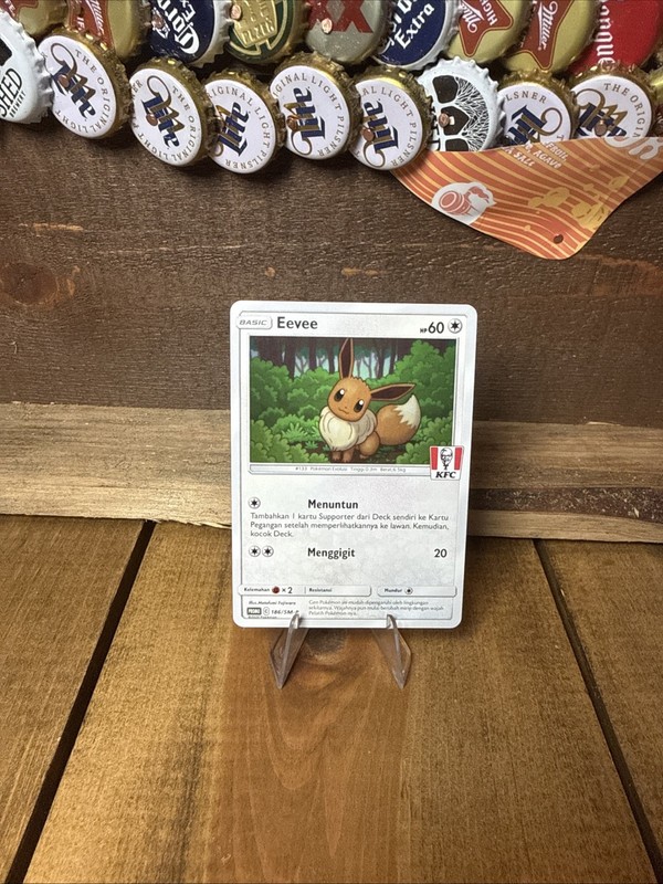 Pokemon Eevee Promo KFC 186/SM-P Stamped Pokemon Indonesia