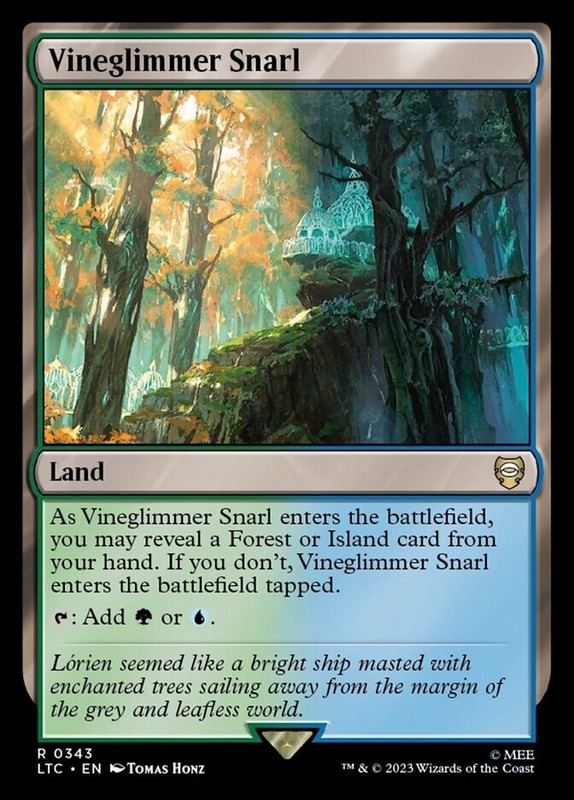 Vineglimmer Snarl 0343 Non Foil Rare LOTR Commander MTG Near Mint