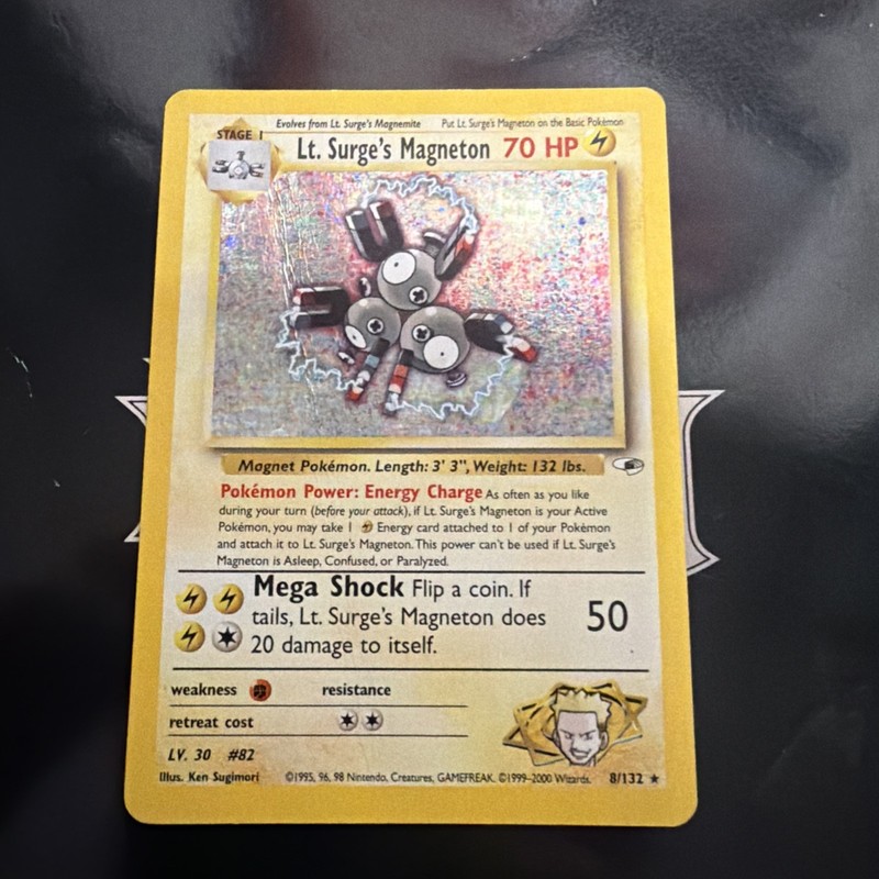 Pokémon TCG Lt. Surge’s Magneton Gym Heroes Holo Rare 8/132 Unlimited DMG