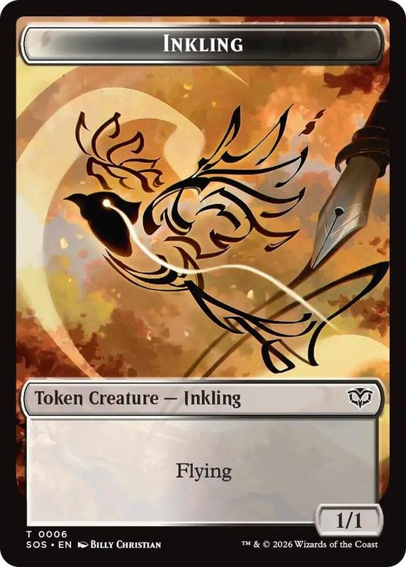 Inkling (0006) // Spirit (0010) Double-Sided Token T Secrets of Strixhaven 6 //