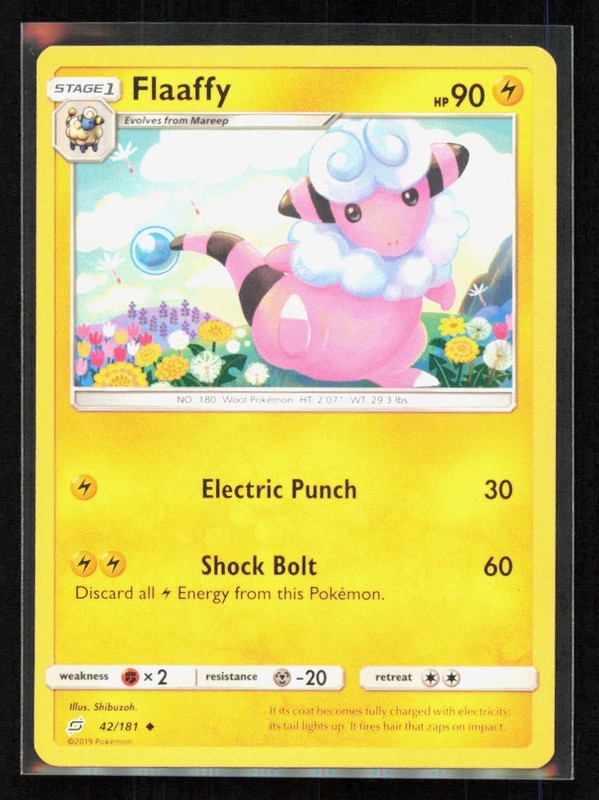 Flaaffy SM Team Up 42/181 Uncommon 2019 Lightning Shibuzoh. MP