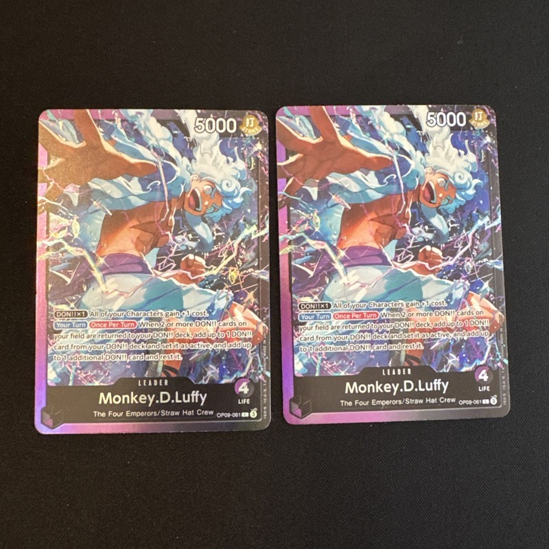 2 Monkey.D.Luffy One Piece -0P09-061 Leader Starter Deck 26 Holo Foil Cards NM