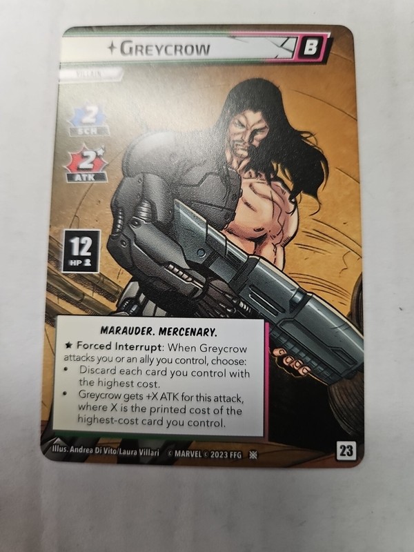 Marvel Champions Next Evolution Promo Card Alt Alternate Art Greycrow gallery