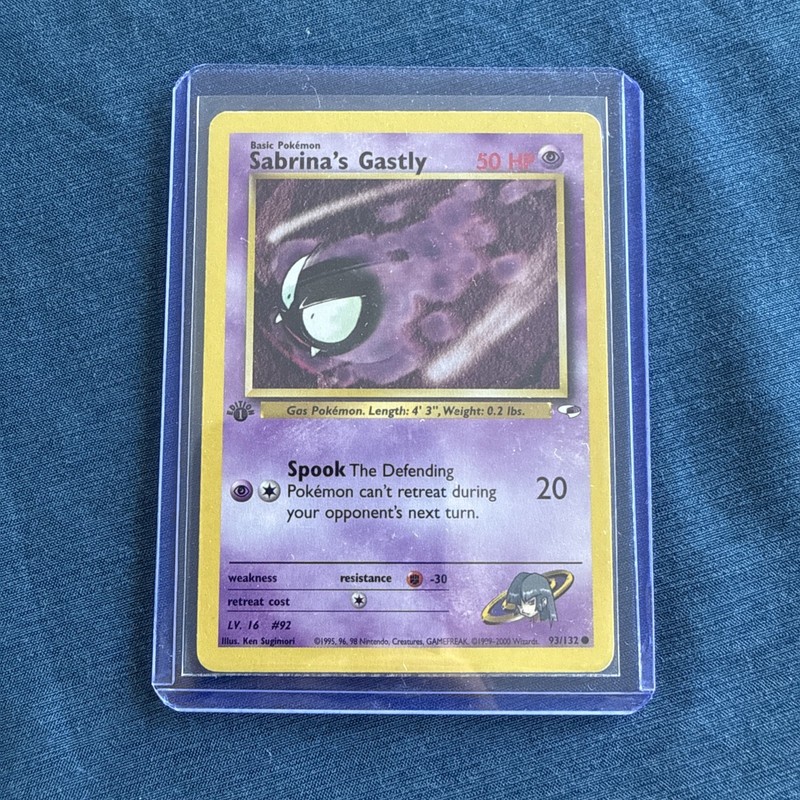 Pokemon – Sabrina’s Gastly 93/132 Common 1st Edition Gym Heroes