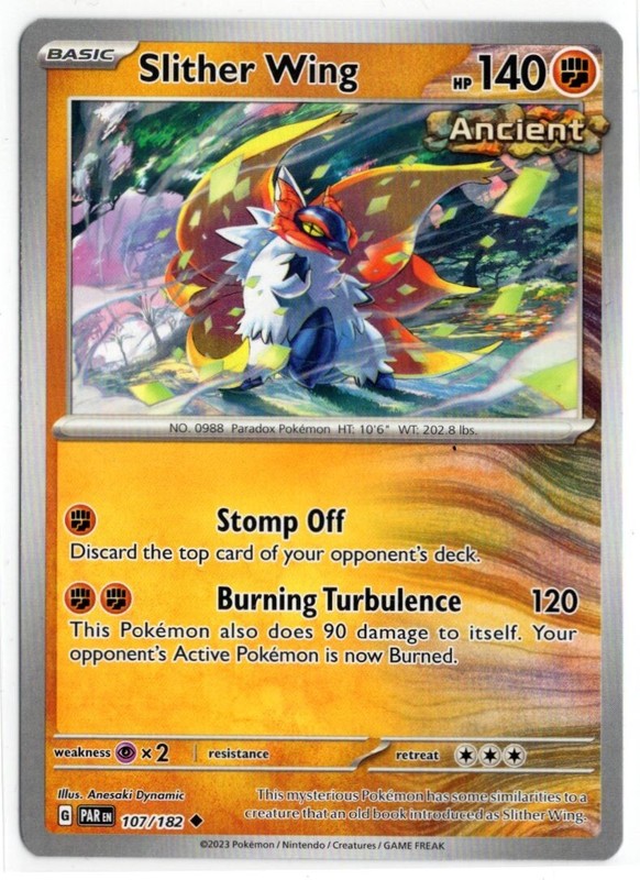 Pokemon Paradox Rift 107/182 Slither Wing