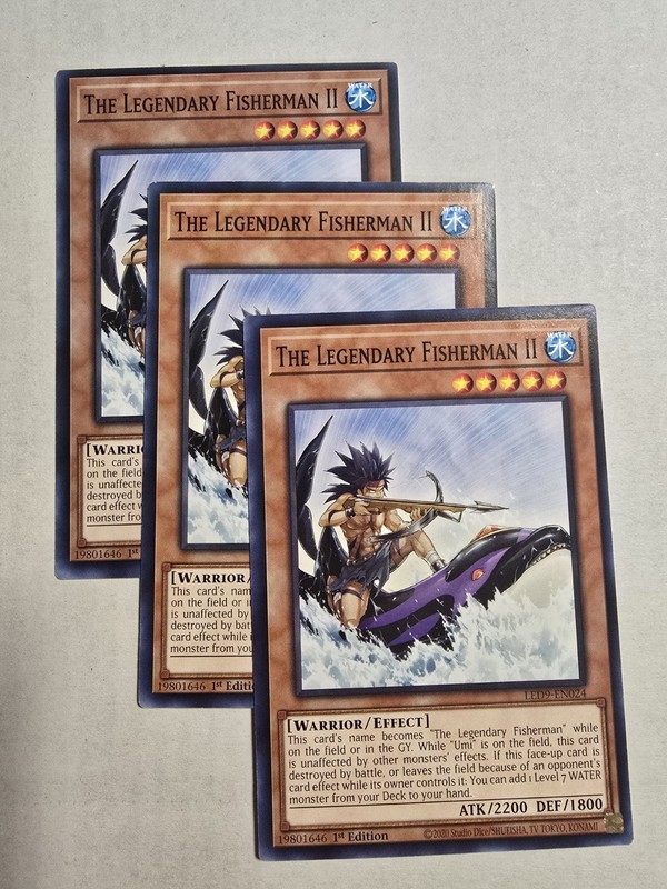 Yu Gi Oh – 3x LED9-EN024 The Legendary Fisherman II – Common