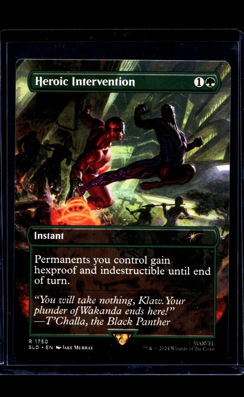 MTG Magic the Gathering SLD Secret Lair Drop Borderless 1750 Heroic Intervention
