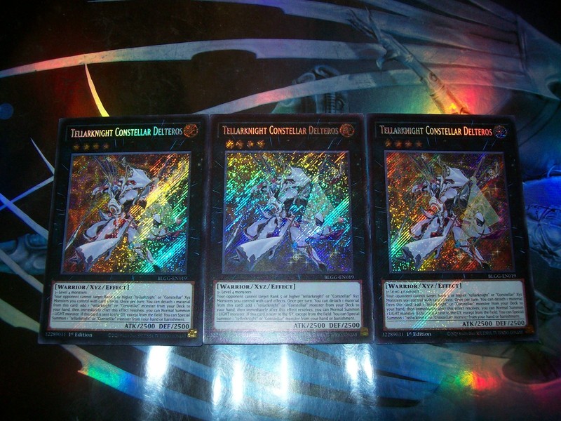 3x Tellarknight Constellar Delteros 1st Edition Secret Rare BLGG-EN019 Yu-Gi-Oh!