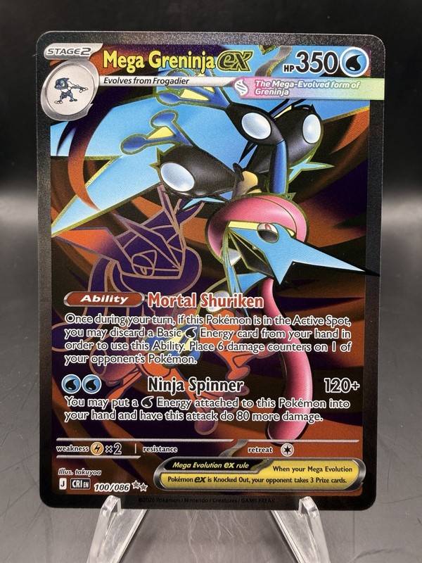 Mega Greninja ex 100/086 Ultra Rare Chaos Rising Pokemon Near Mint 1